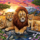 Puzzle - Art puzzle - Familie de lei